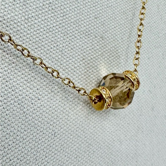 J. Crew Multi-strand Off White Faux Pearl Necklace bundle Brown Faceted Beaded - Picture 16 of 17